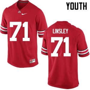 Youth Ohio State Buckeyes #71 Corey Linsley Red Nike NCAA College Football Jersey Wholesale JGC3344CZ